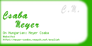 csaba meyer business card